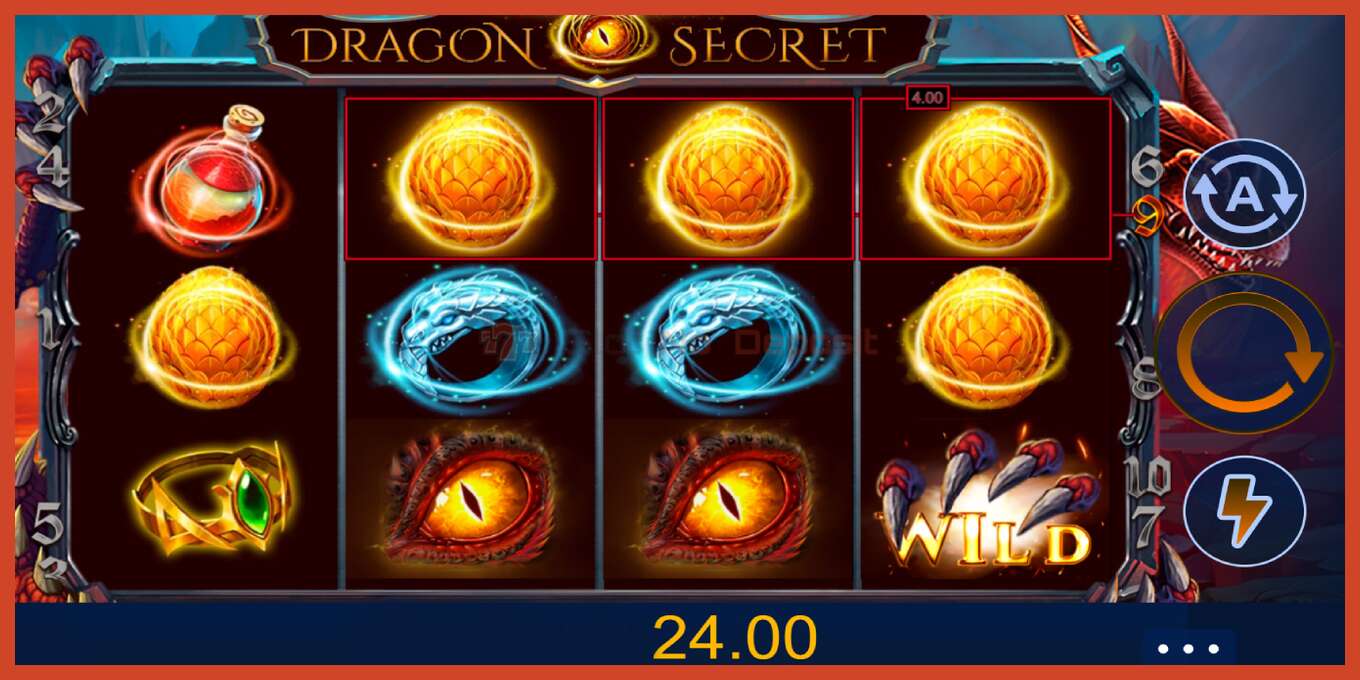 Slot screenshot: Dragon Secret nincs letét, szám - 2