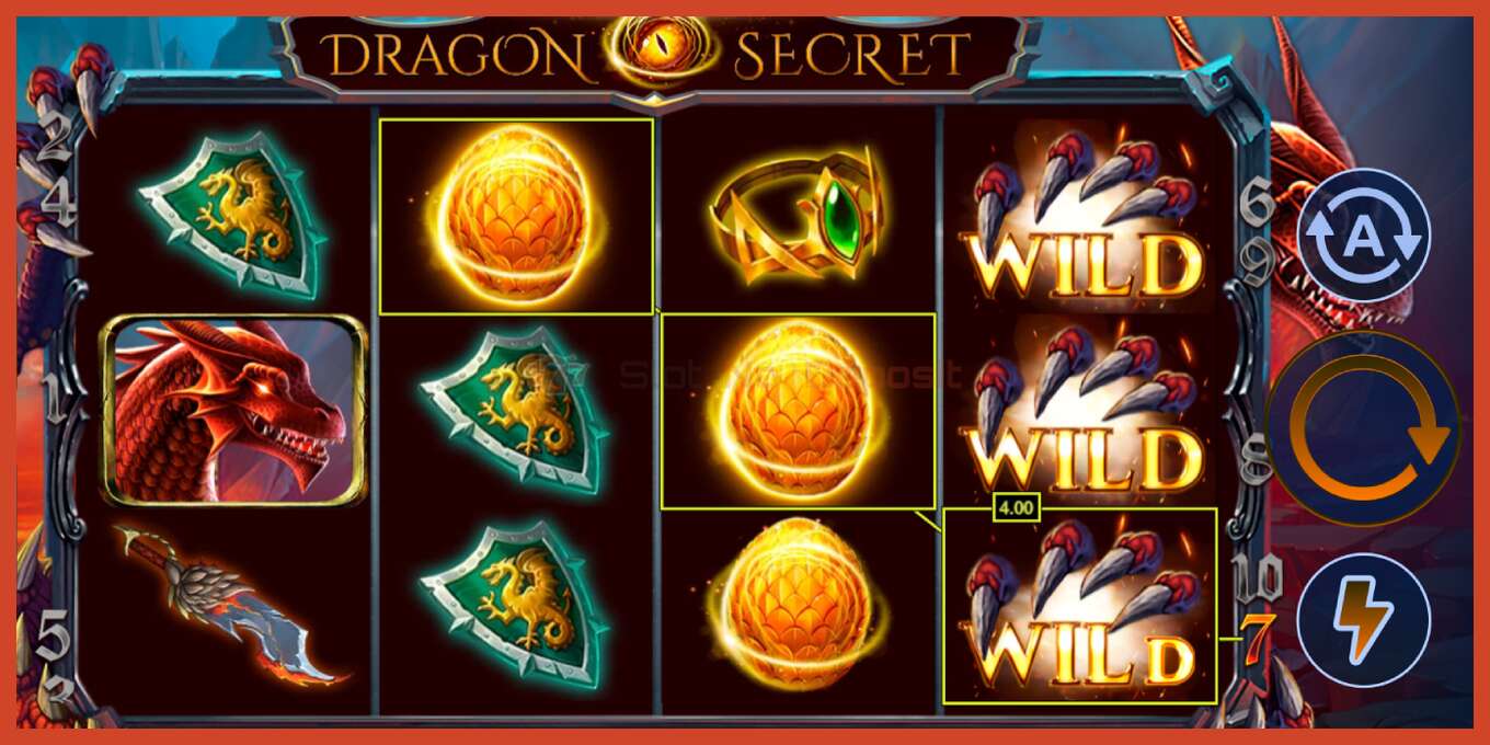 Slot screenshot: Dragon Secret nincs letét, szám - 3