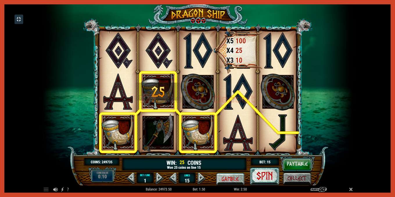 Slot screenshot: Dragon Ship no deposit, number - 5