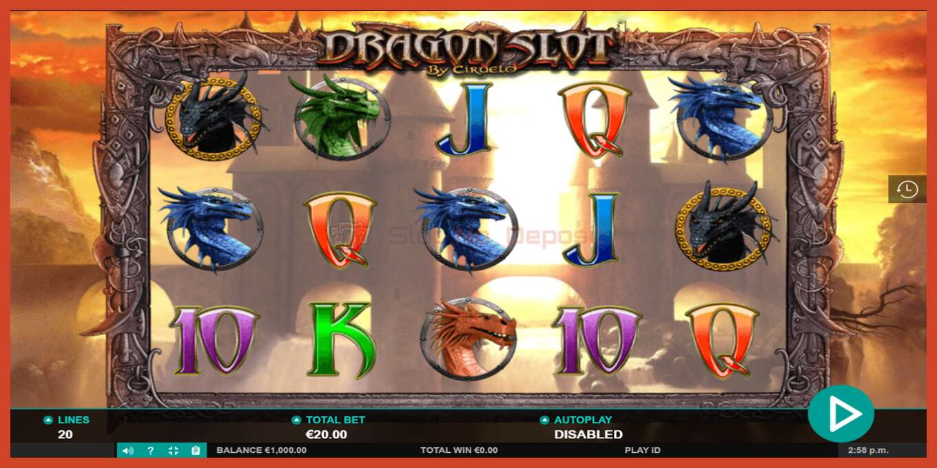 Slot screenshot: Dragon Slot no deposit, number - 2