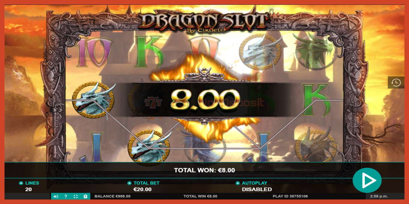 Slot screenshot: Dragon Slot no deposit, number - 3