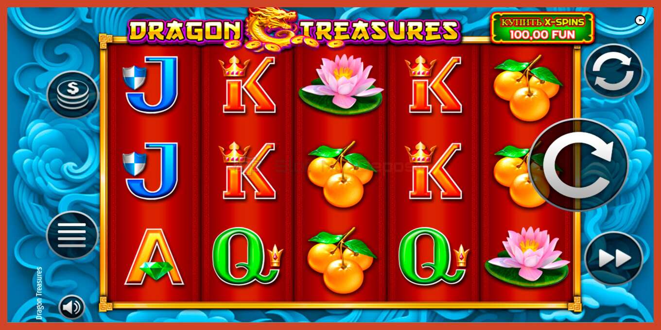 Captura de tela do slot: Dragon Treasures sem depósito, número - 1