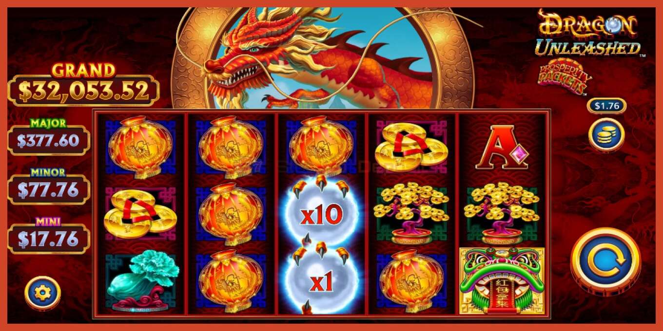 Снимак екрана слота: Dragon Unleashed - Prosperity Packets без депозита, број - 3