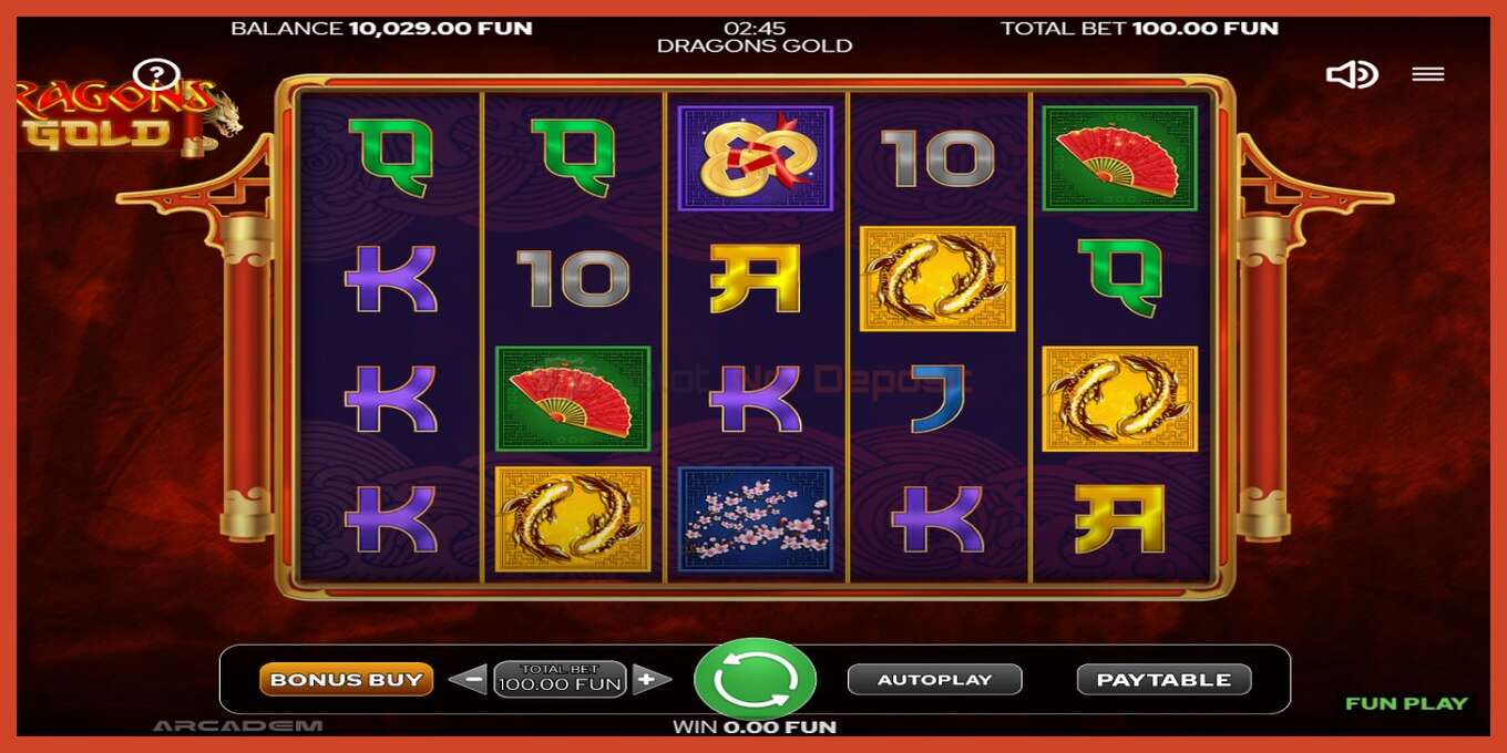 Slot screenshot: Dragons Gold no deposit, number - 2