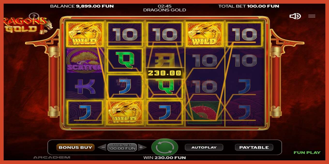 Slot screenshot: Dragons Gold no deposit, number - 3