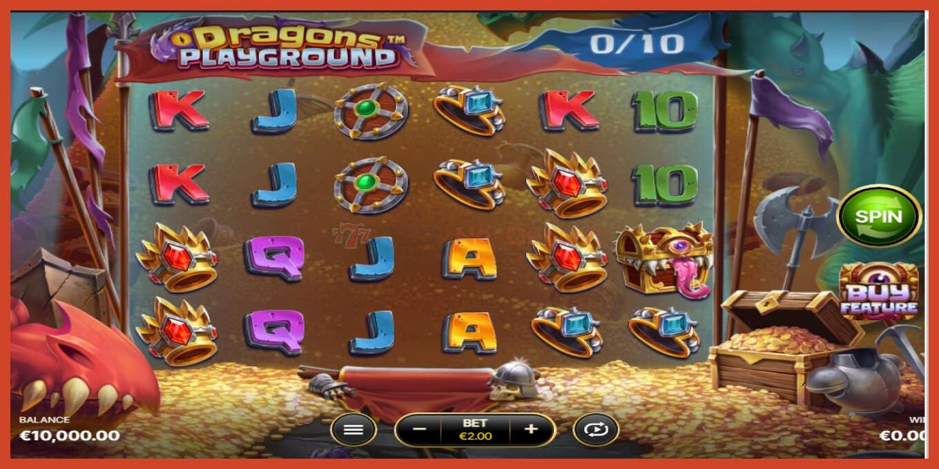 Slot screenshot: Dragons Playground no deposit, number - 1