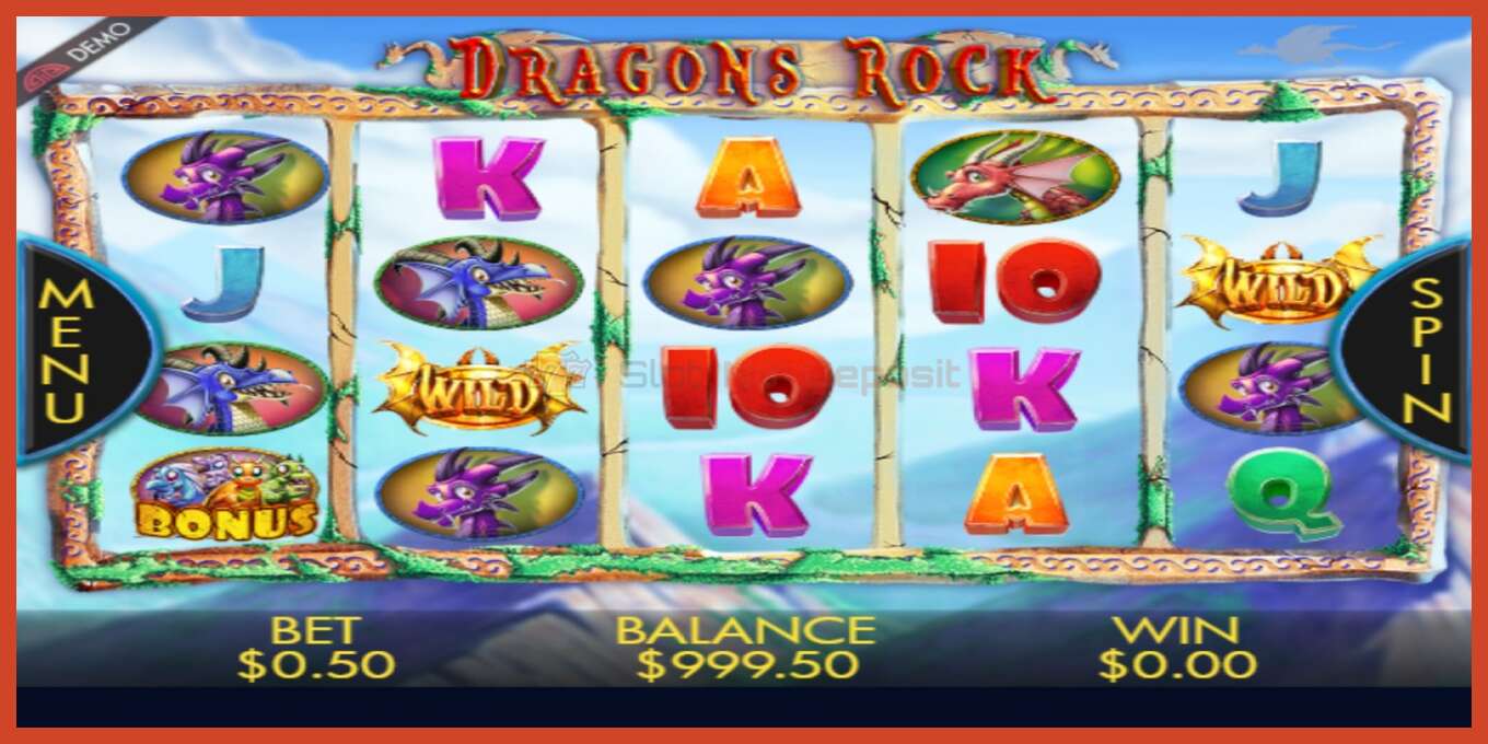 Slot screenshot: Dragons Rock no deposit, number - 2