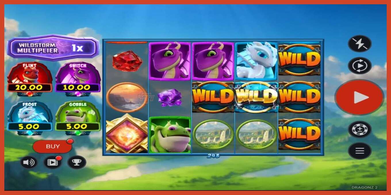 Slot screenshot: Dragonz 2 no deposit, number - 1