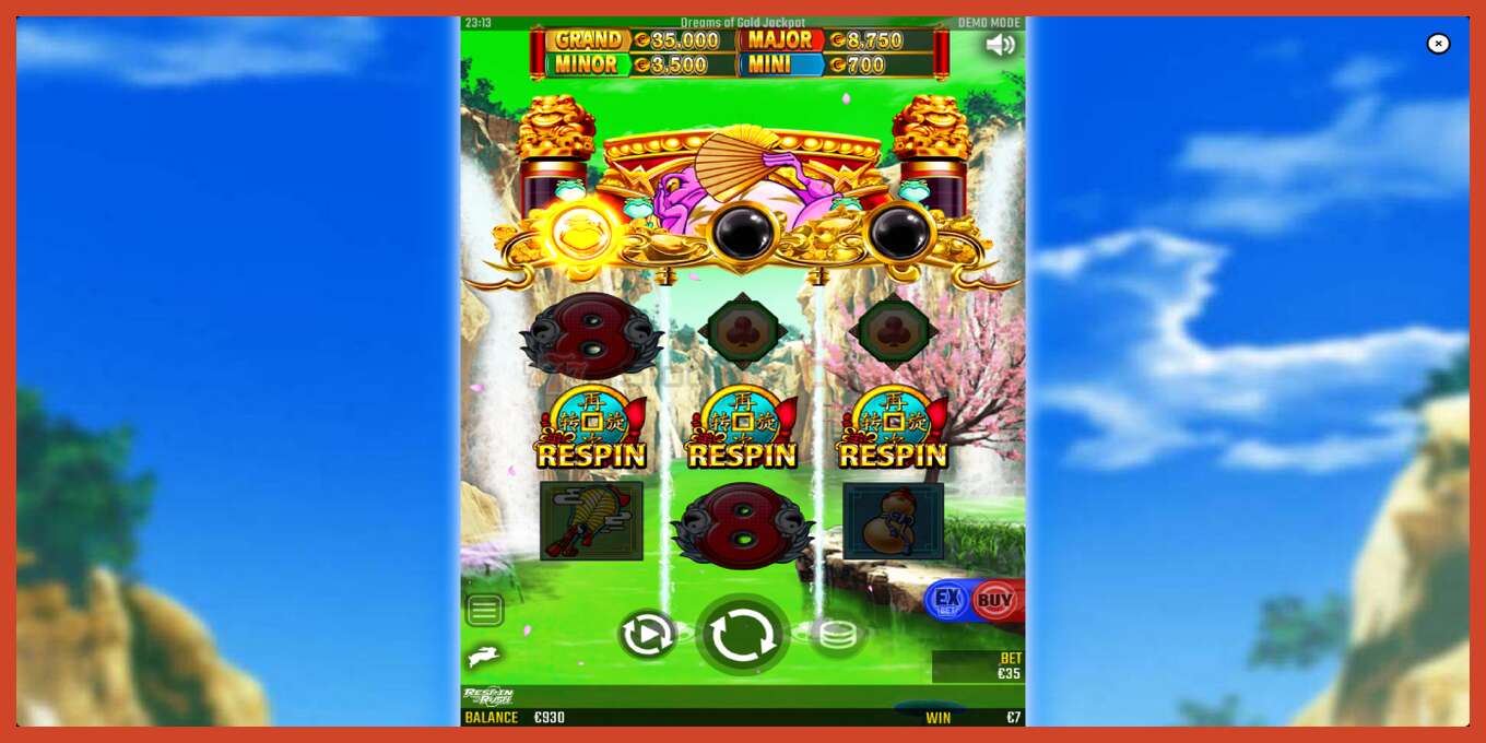 Schermafbeelding van slot: Dreams of Gold Jackpot geen aanbetaling, nummer - 3