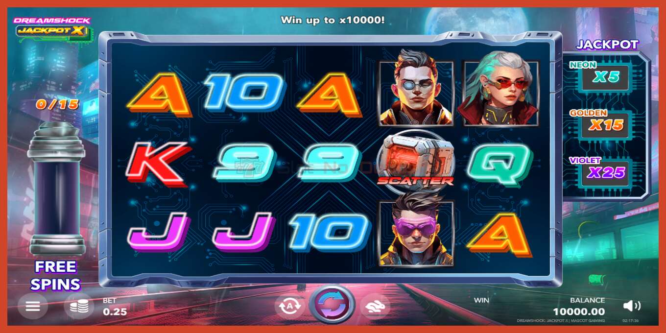 Captura de pantalla do slot: Dreamshock: Jackpot X sen depósito, número - 1