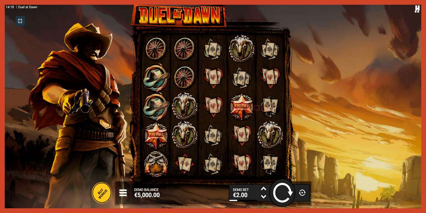 Slot screenshot: Duel at Dawn no deposit, number - 1