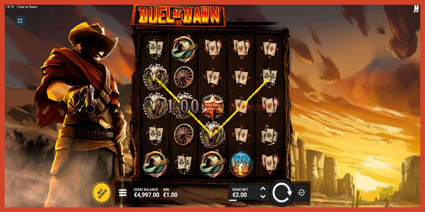 Slot screenshot: Duel at Dawn no deposit, number - 2