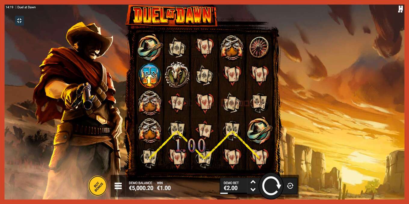 Slot screenshot: Duel at Dawn no deposit, number - 5