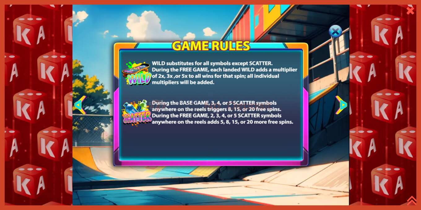 Slot screenshot: Duel Skateboards no deposit, number - 6