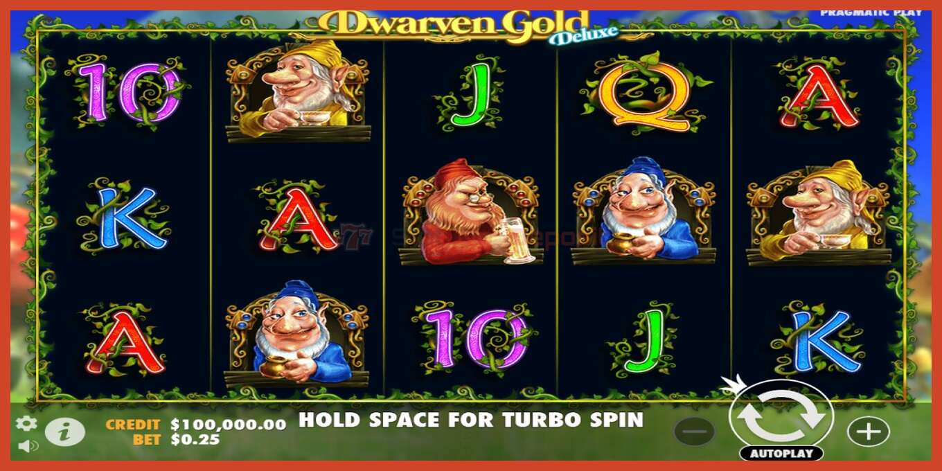 Slot screenshot: Dwarven Gold Deluxe no deposit, number - 1