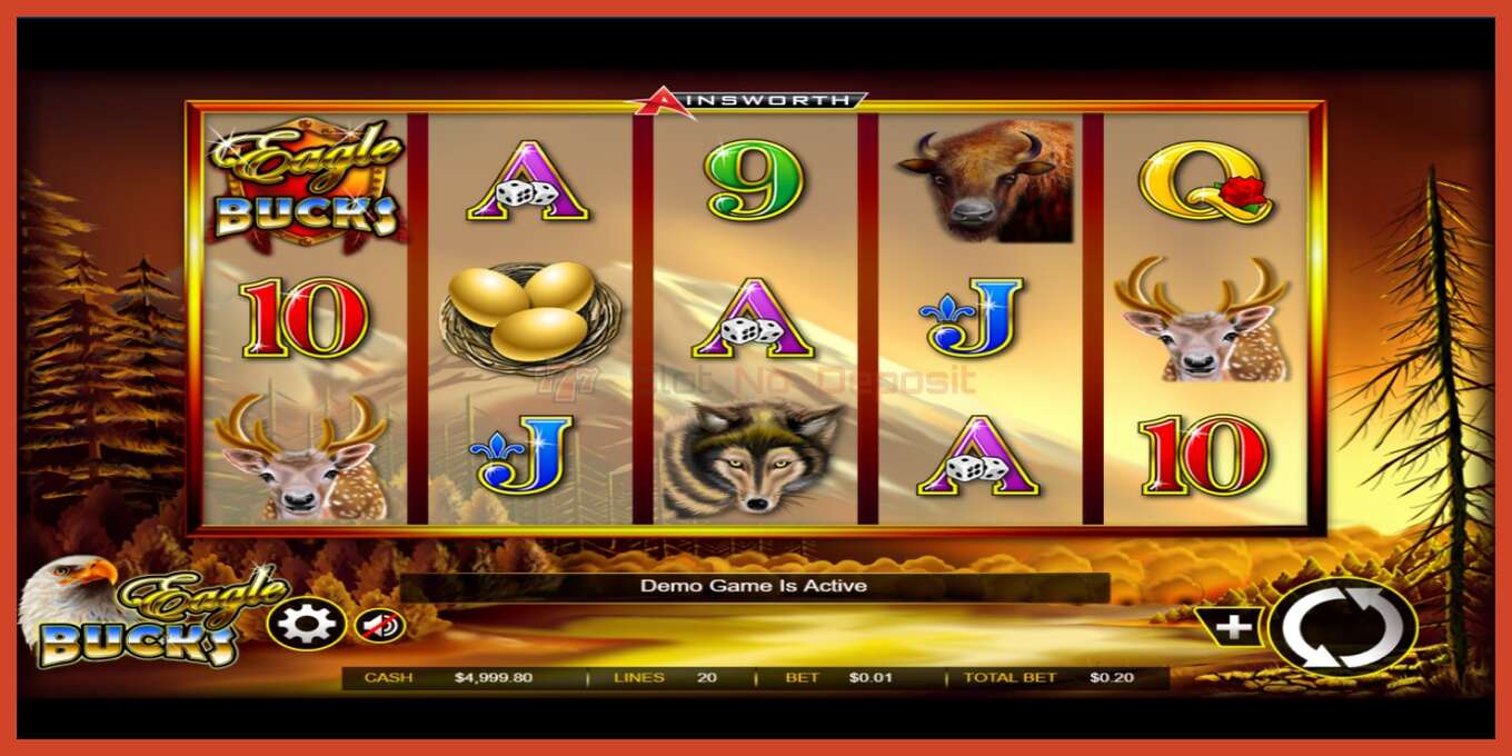 Slot screenshot: Eagle Bucks no deposit, number - 1