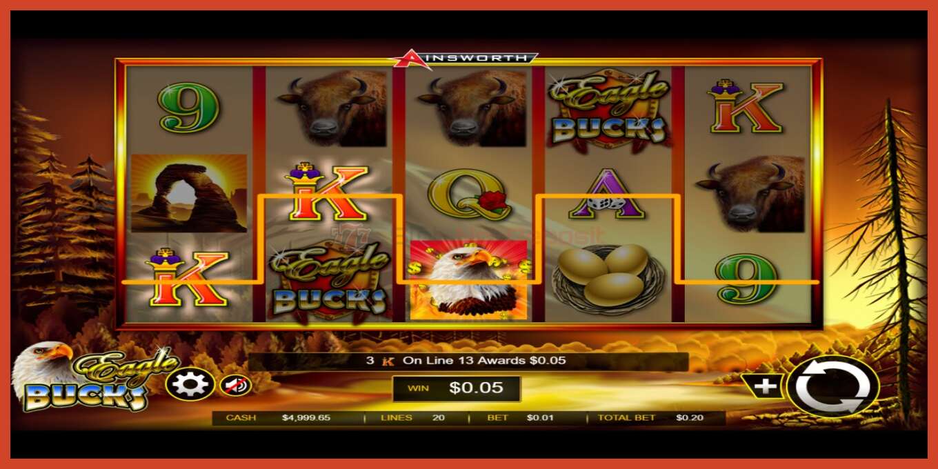 Slot screenshot: Eagle Bucks no deposit, number - 2