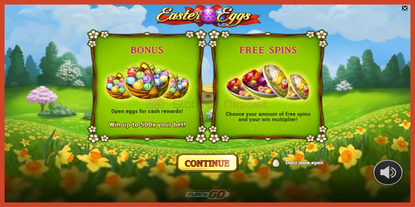 Slot screenshot: Easter Eggs no deposit, number - 1