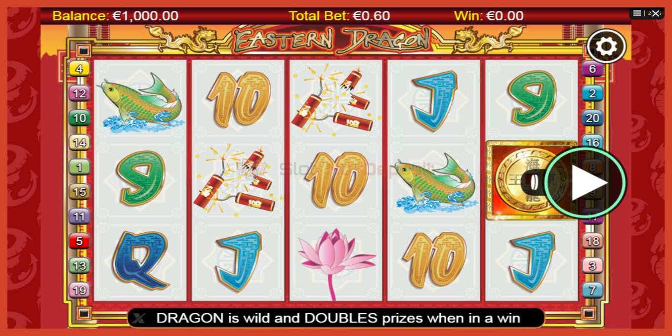 Slot screenshot: Eastern Dragon no deposit, number - 1