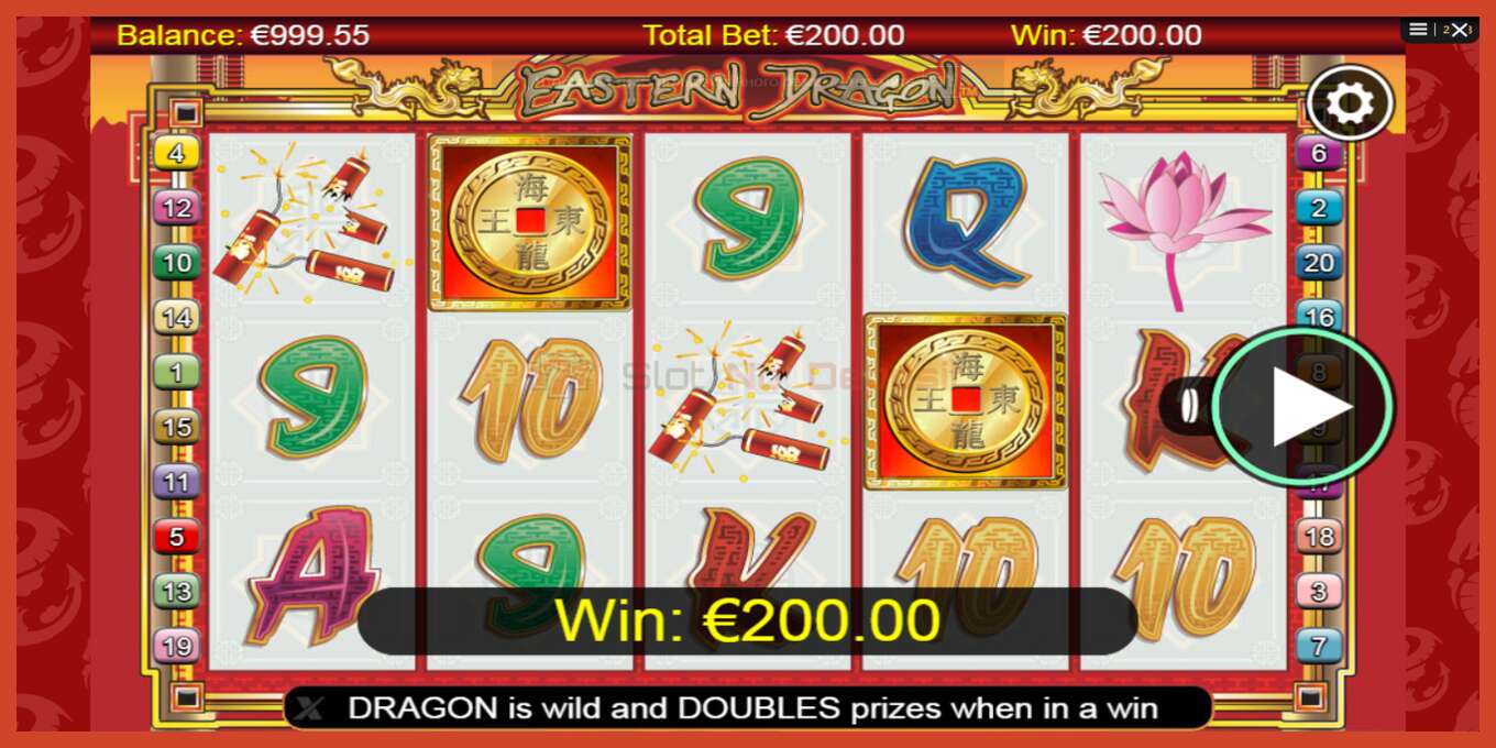 Slot screenshot: Eastern Dragon no deposit, number - 3