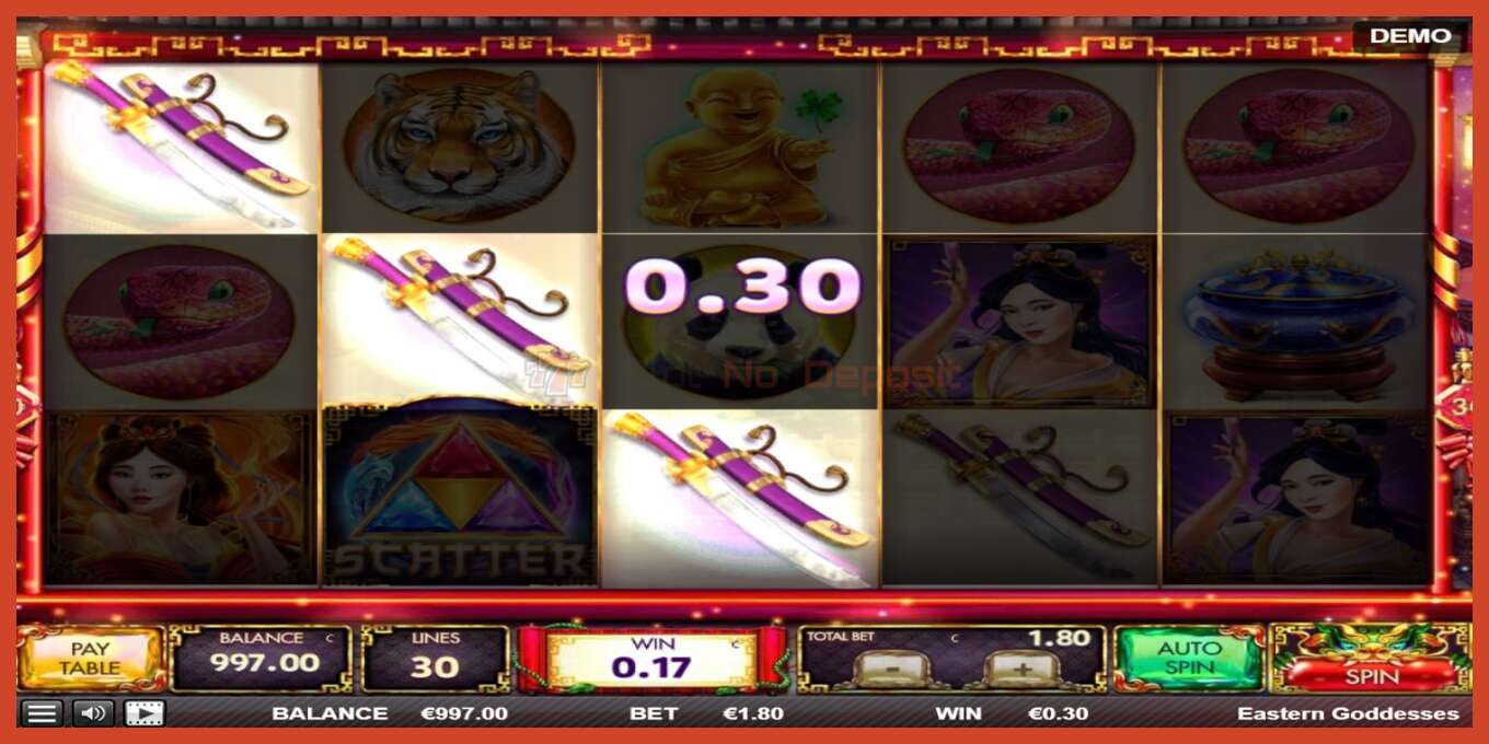 Slot screenshot: Eastern Goddesses no deposit, number - 3