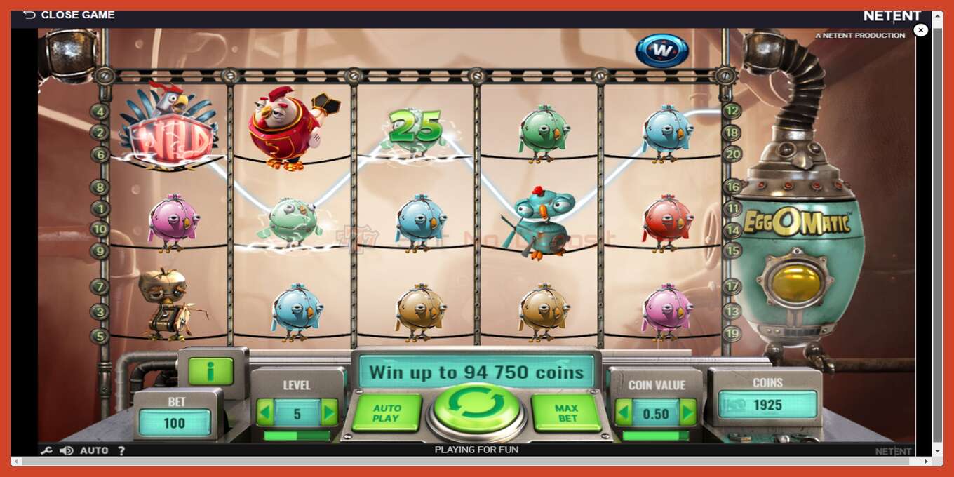 Slot screenshot: EggOMatic no deposit, number - 3