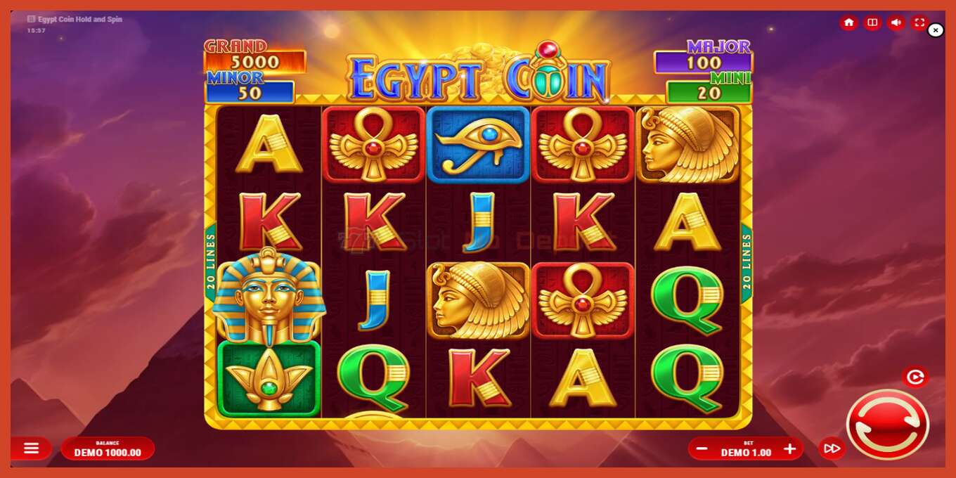 Slot screenshot: Egypt Coin no deposit, number - 2