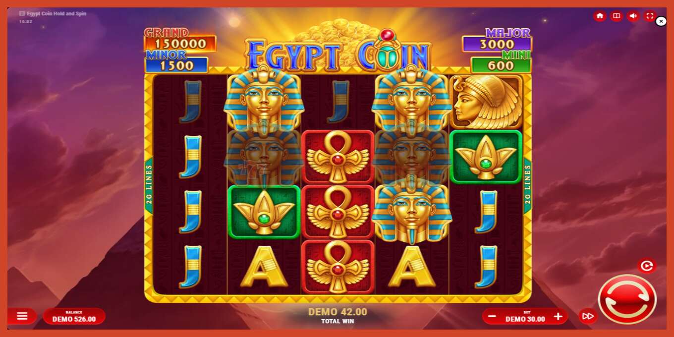 Slot screenshot: Egypt Coin no deposit, number - 4