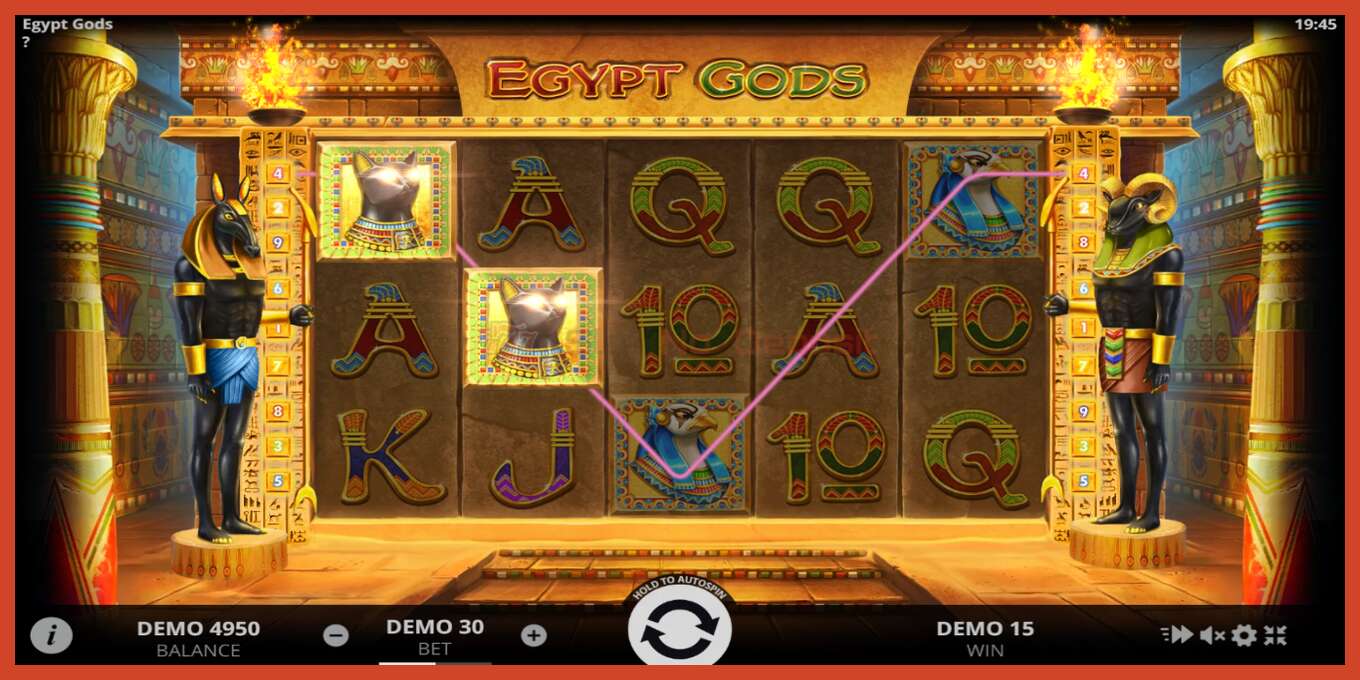 Slot screenshot: Egypt Gods no deposit, number - 3