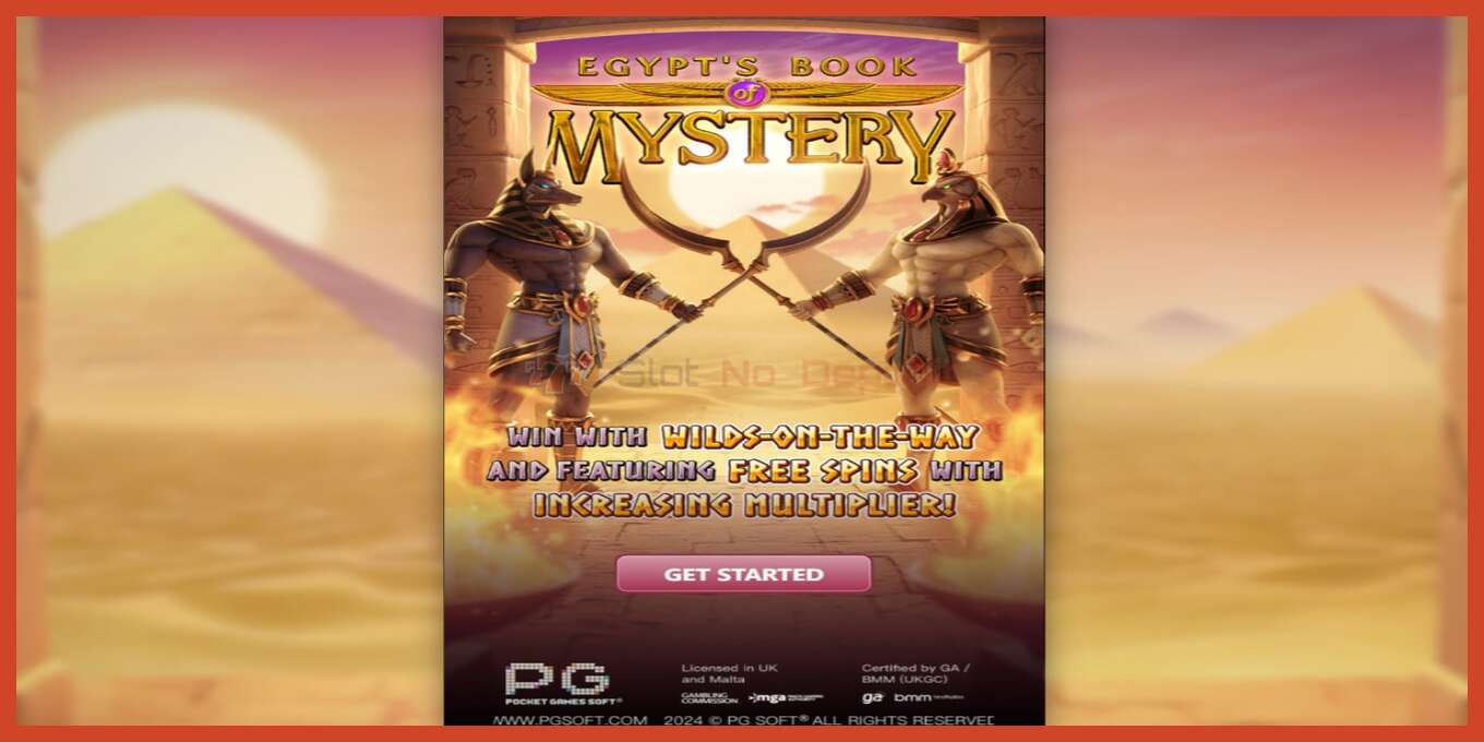 Slot screenshot: Egypts Book of Mystery no deposit, number - 1