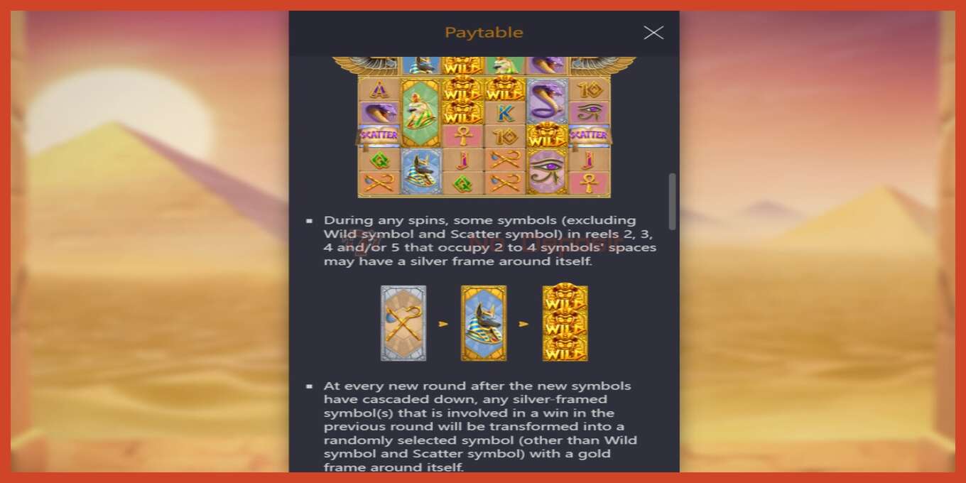 Slot screenshot: Egypts Book of Mystery no deposit, number - 5