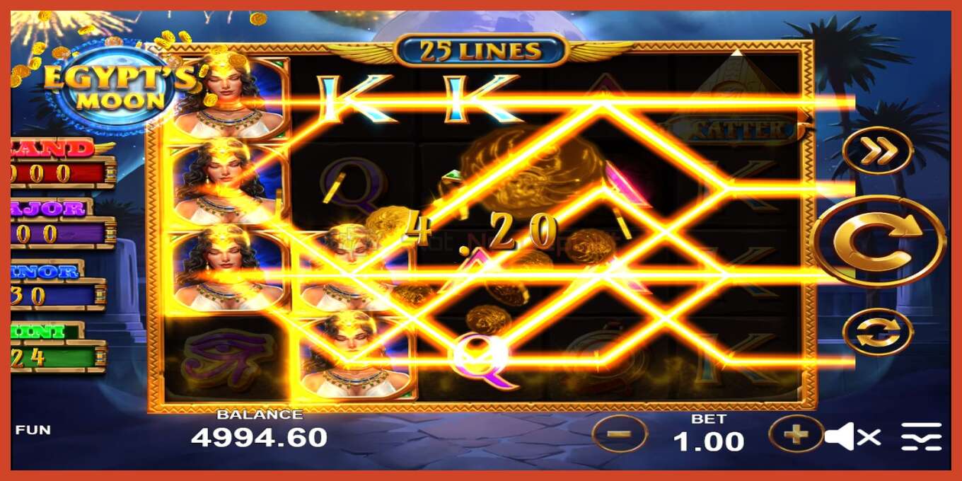 Slot screenshot: Egypts Moon no deposit, number - 3