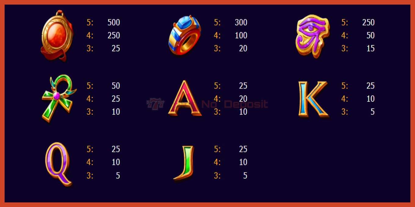 Slot screenshot: Egypts Moon no deposit, number - 4