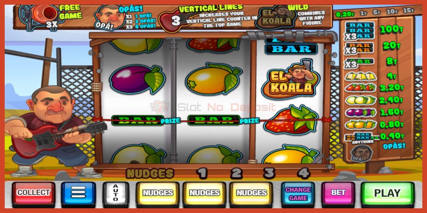 Slot screenshot: El Koala bez depozita, broj - 2