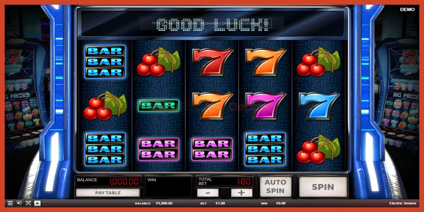 Slot screenshot: Electric Sevens no deposit, number - 2