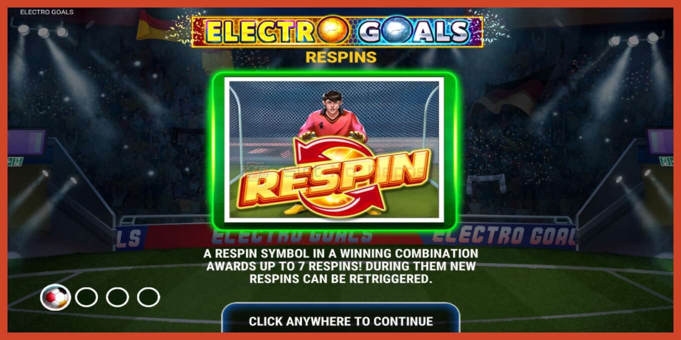 Slot screenshot: Electro Goals no deposit, number - 1