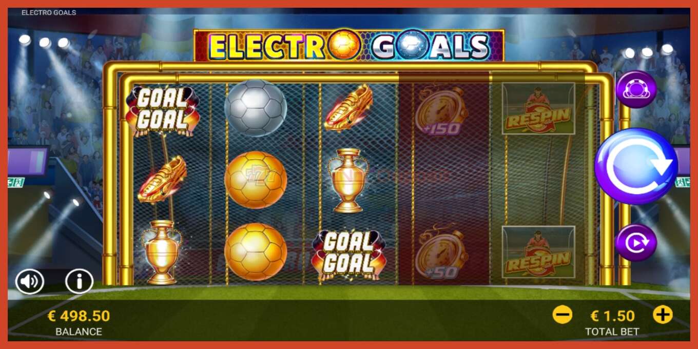 Slot screenshot: Electro Goals no deposit, number - 2