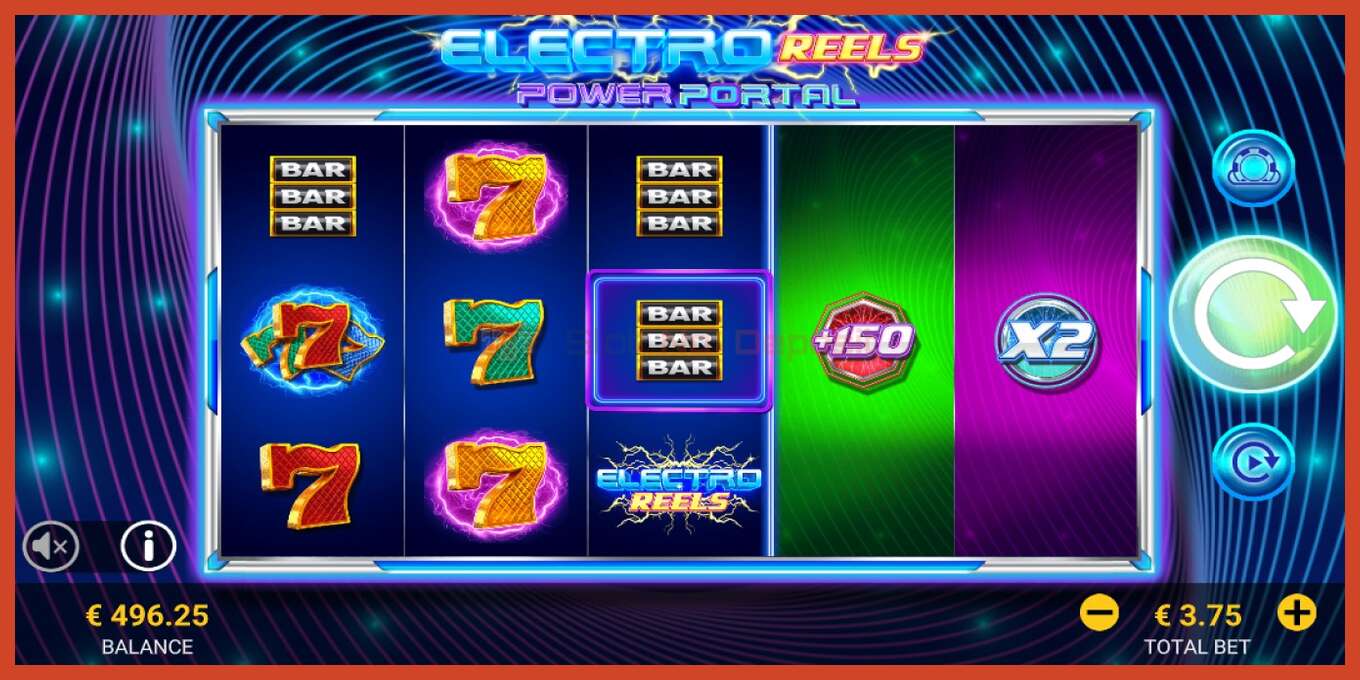 Slot screenshot: Electro Reels Power Portal no deposit, number - 2