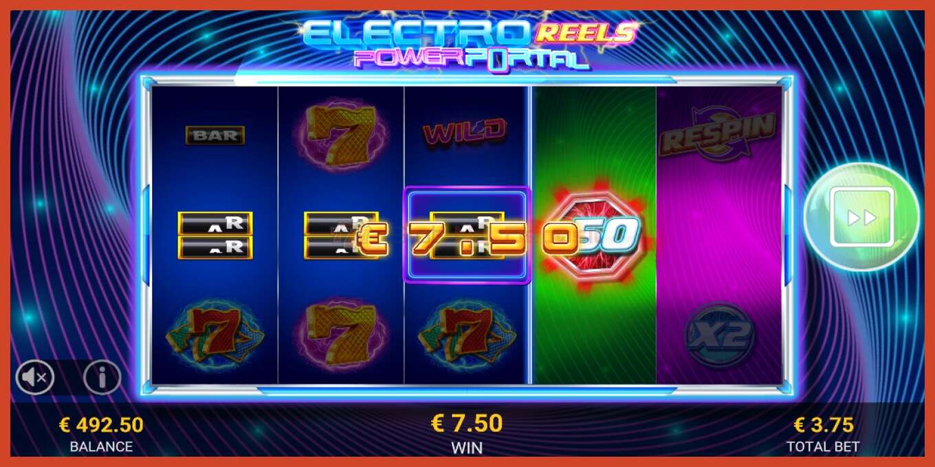 Slot screenshot: Electro Reels Power Portal no deposit, number - 3