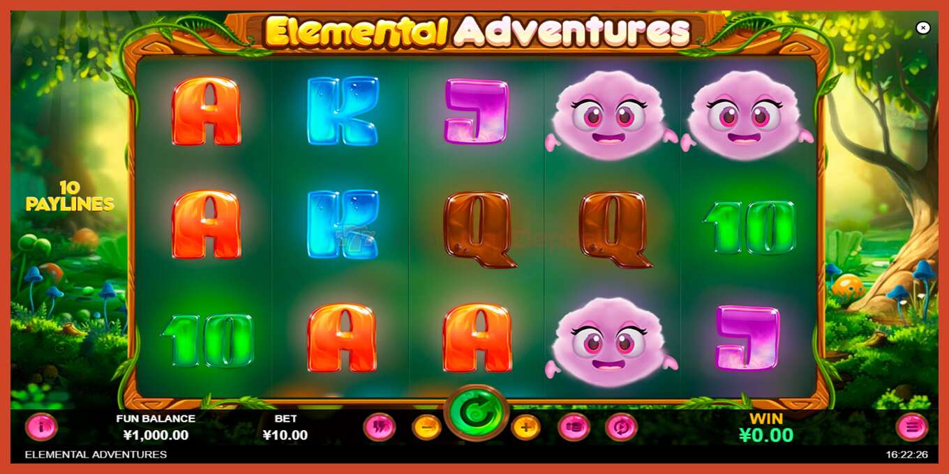 Slot screenshot: Elemental Adventures no deposit, number - 1