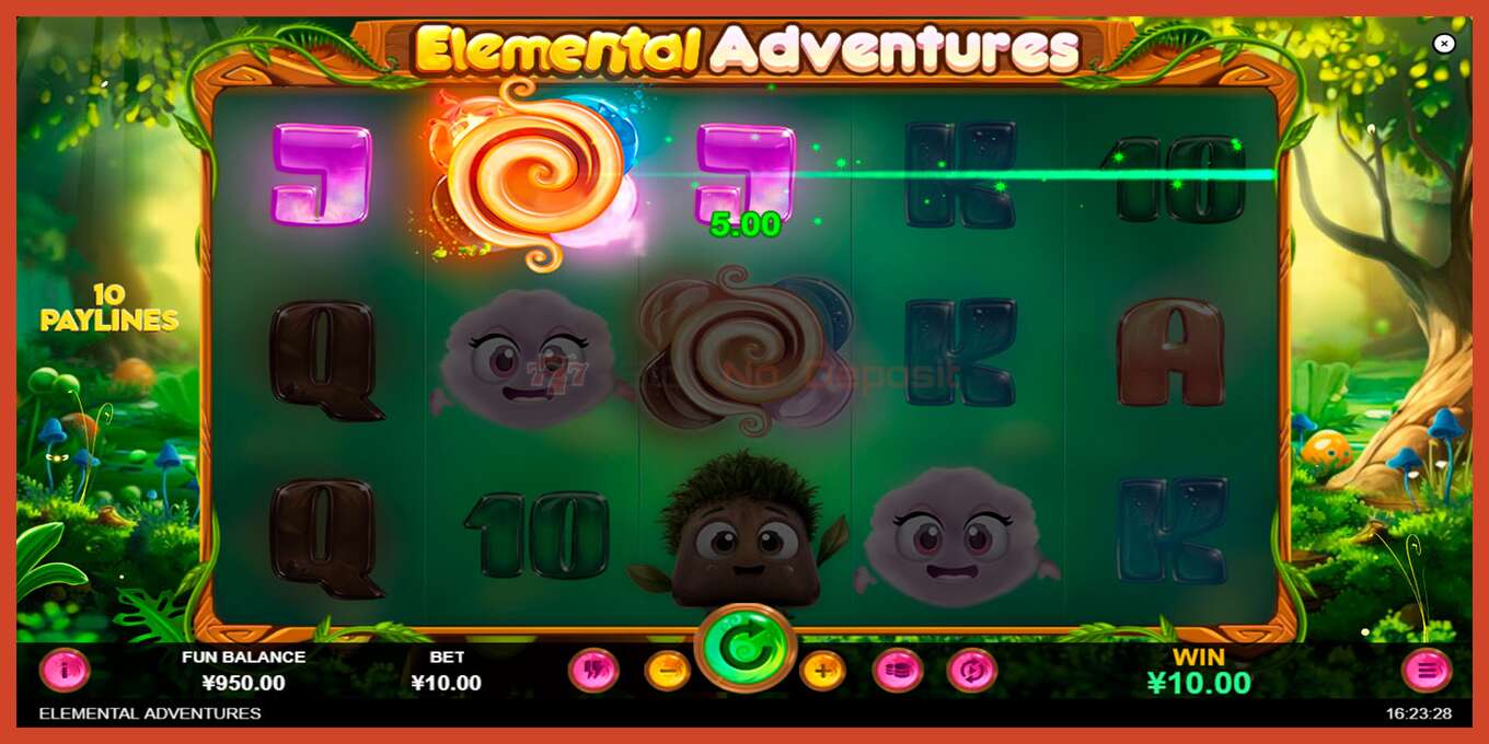 Slot screenshot: Elemental Adventures no deposit, number - 2