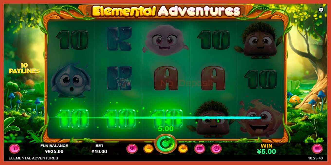 Slot screenshot: Elemental Adventures no deposit, number - 3