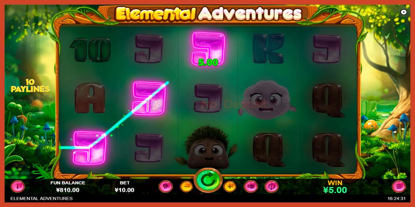 Slot screenshot: Elemental Adventures no deposit, number - 5