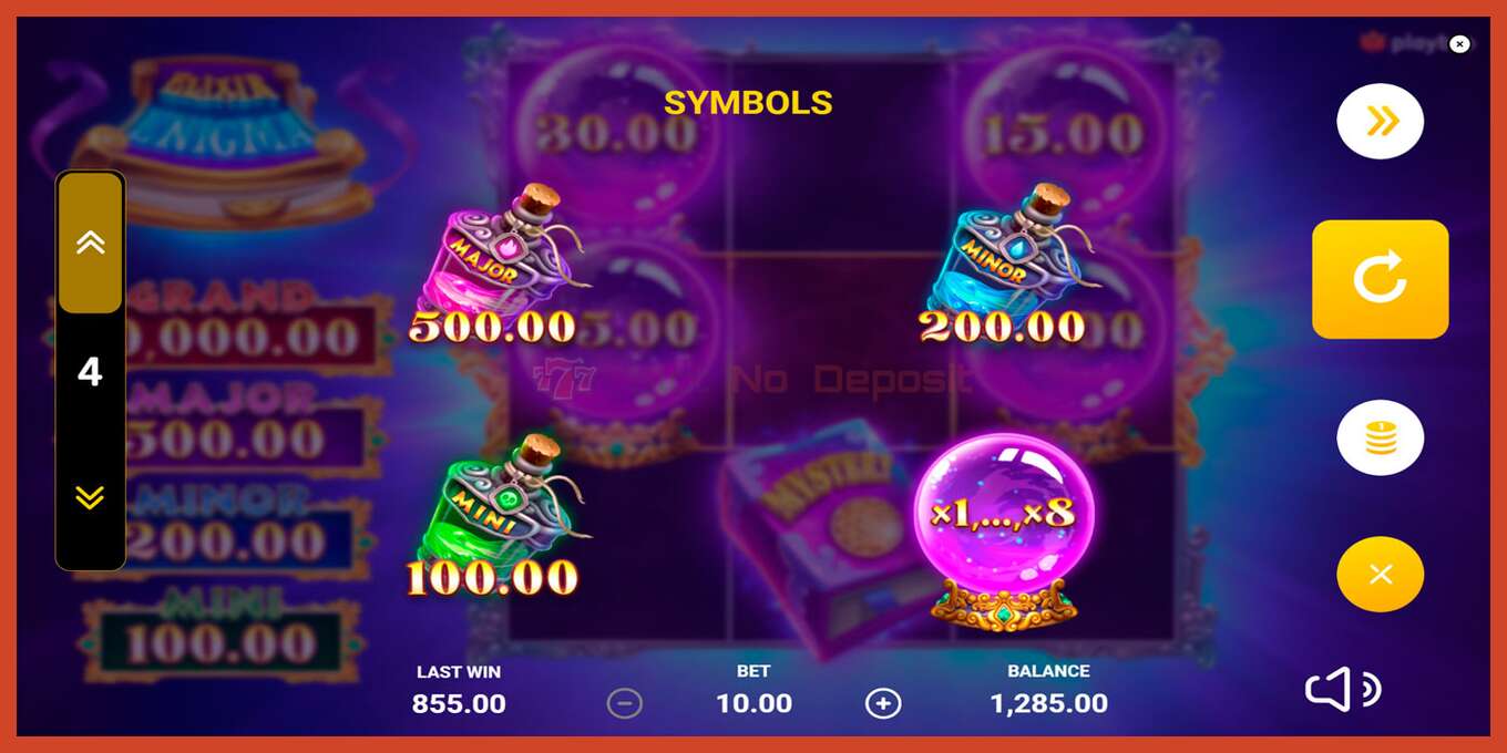 Slot තිර රුවක්: Elixir Enigma තැන්පතු නැත, අංකය - 6