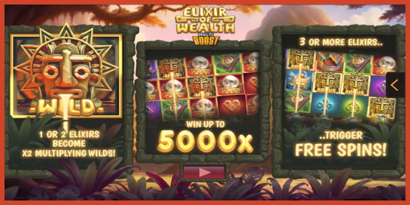 Slot screenshot: Elixir of Wealth no deposit, number - 1