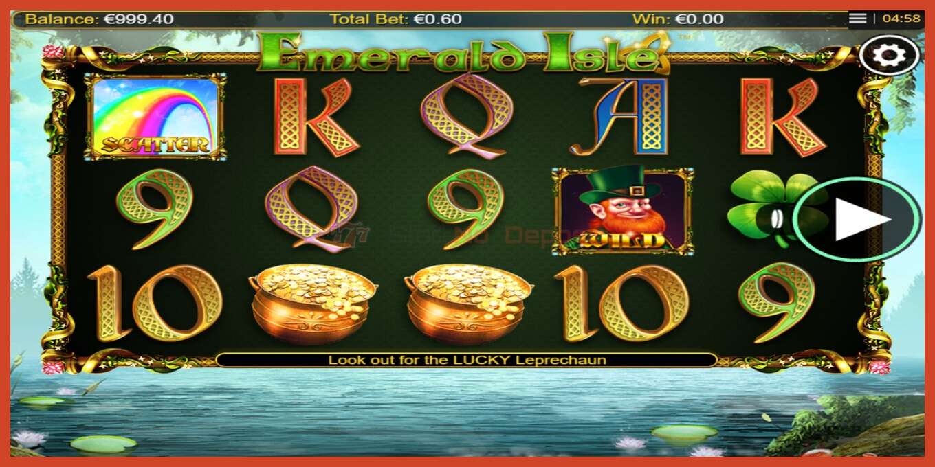 Slot screenshot: Emerald Isle no deposit, number - 1