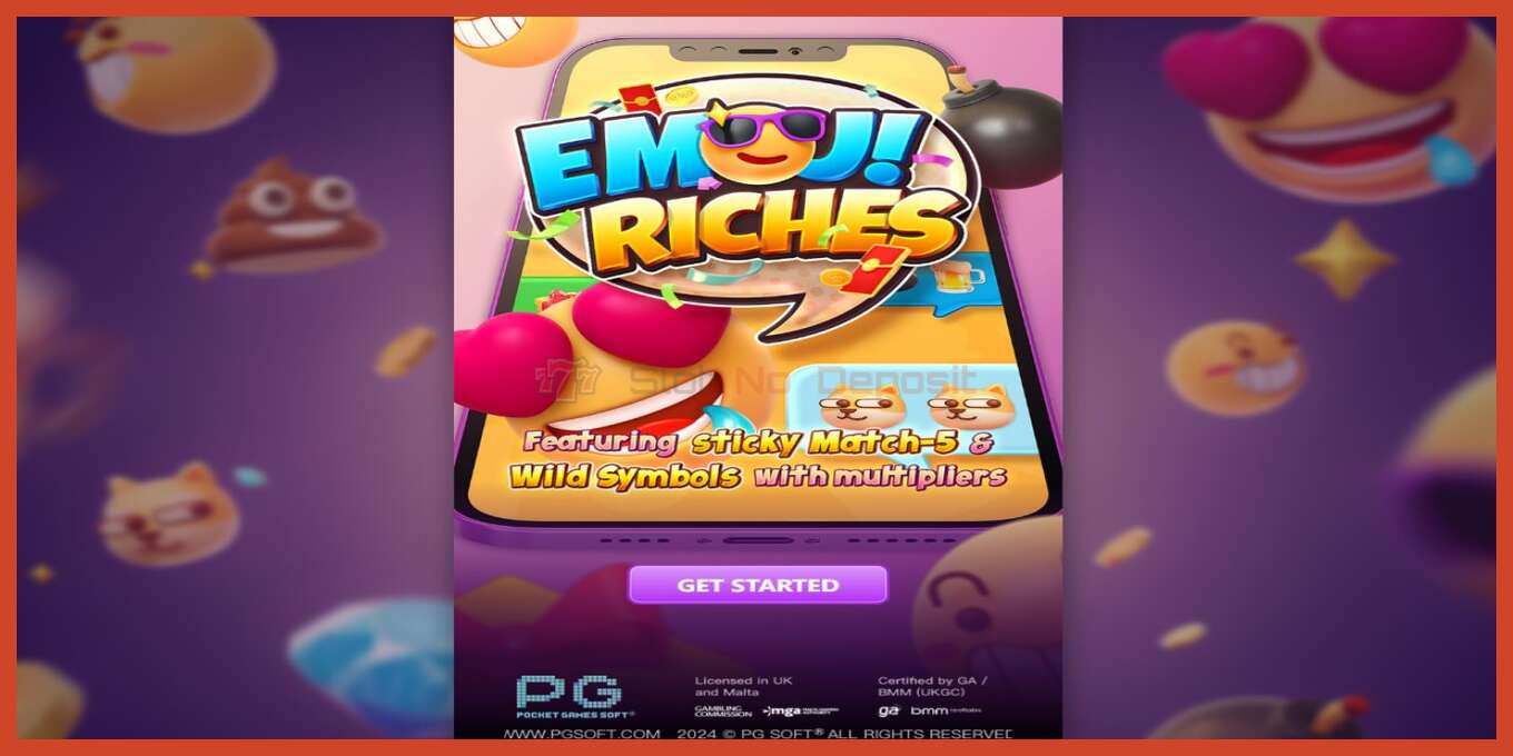 Slot screenshot: Emoji Riches no deposit, number - 1