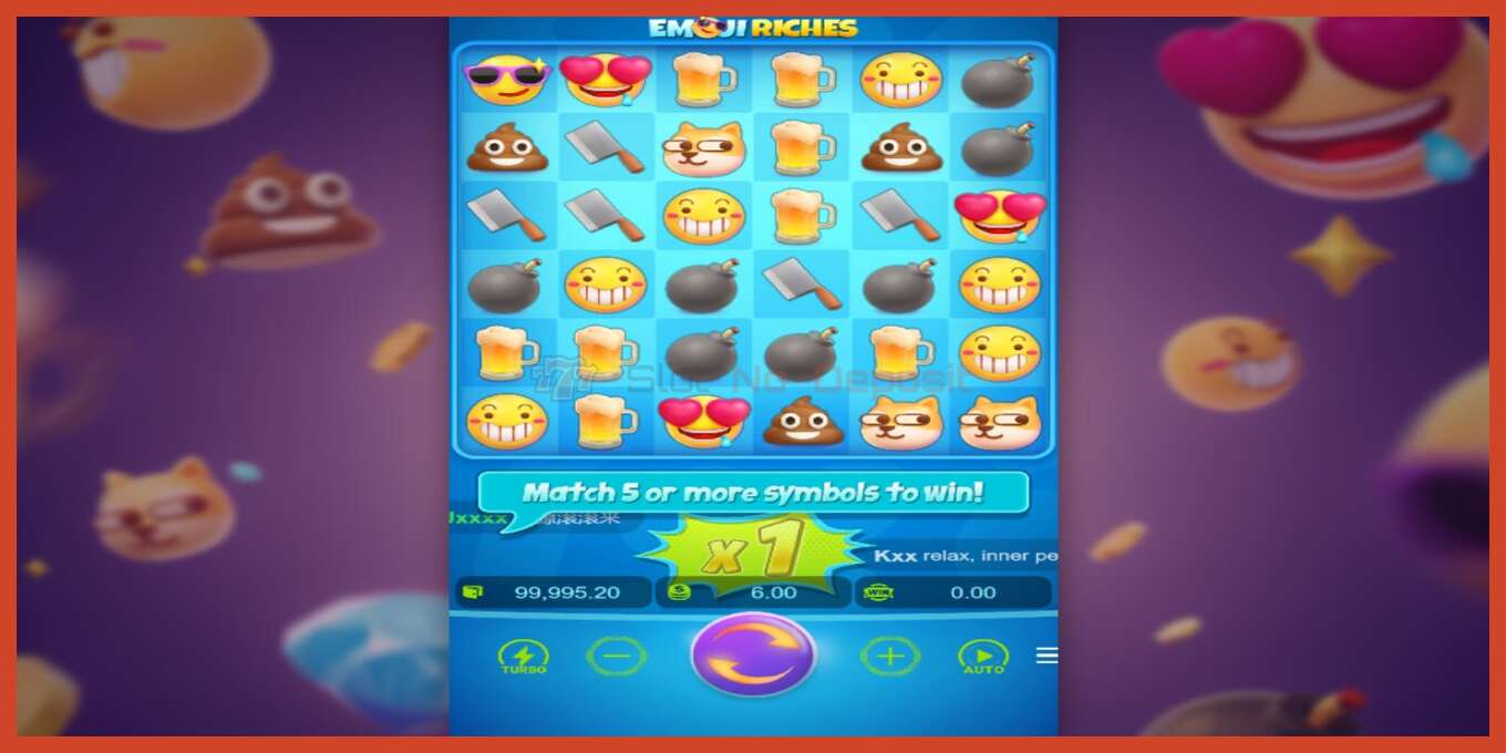 Slot screenshot: Emoji Riches no deposit, number - 2