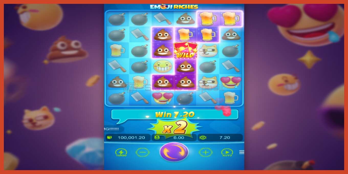 Slot screenshot: Emoji Riches no deposit, number - 3