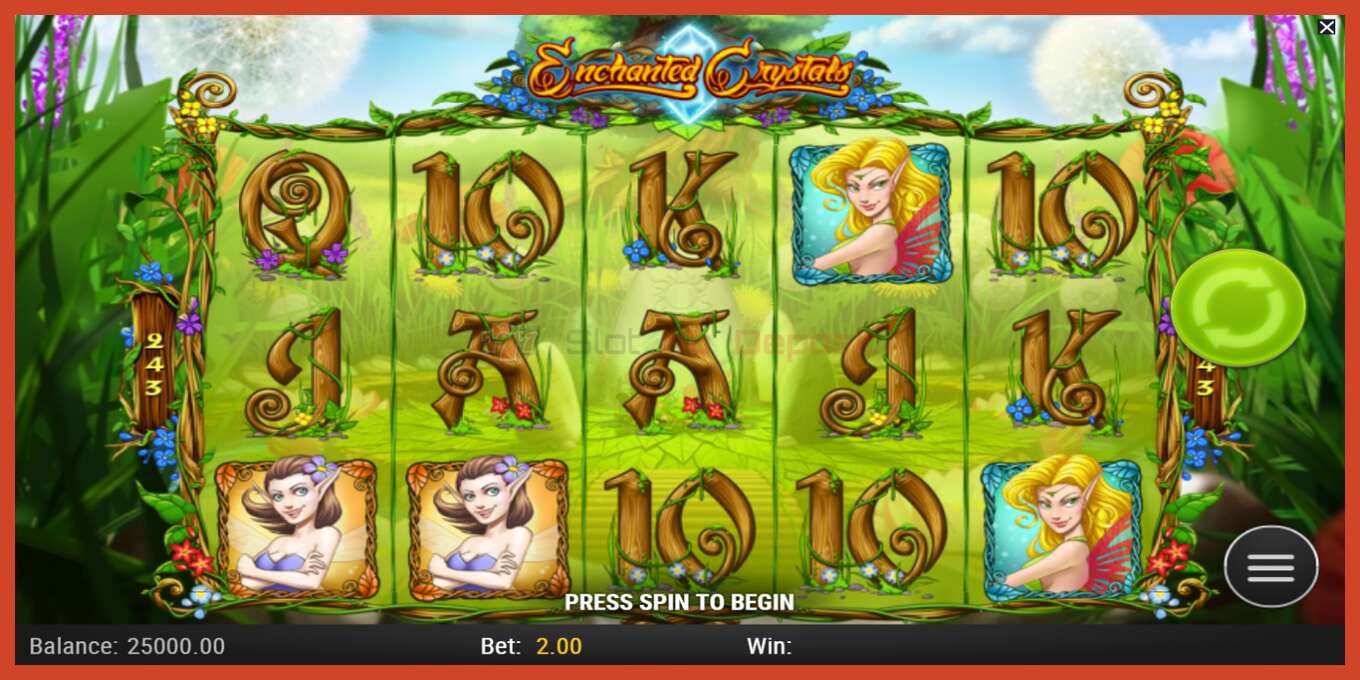 Slot screenshot: Enchanted Crystals no deposit, number - 2